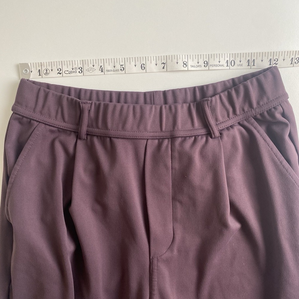 Halara Pants Womens Small Purple High Waisted Flare Pleated Pockets Workwear EUC - Picture 3 of 10